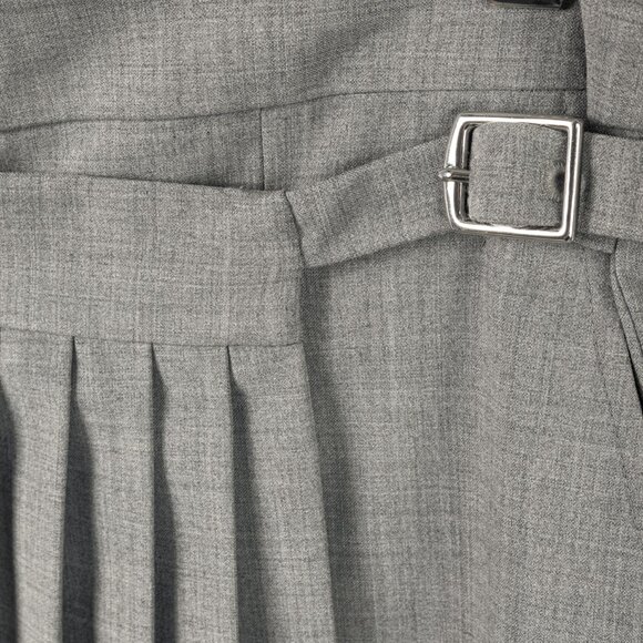 Tibi AW/14 Runway Grey Tropical Wool Pleated Wrap Pants - Picture 6 of 14